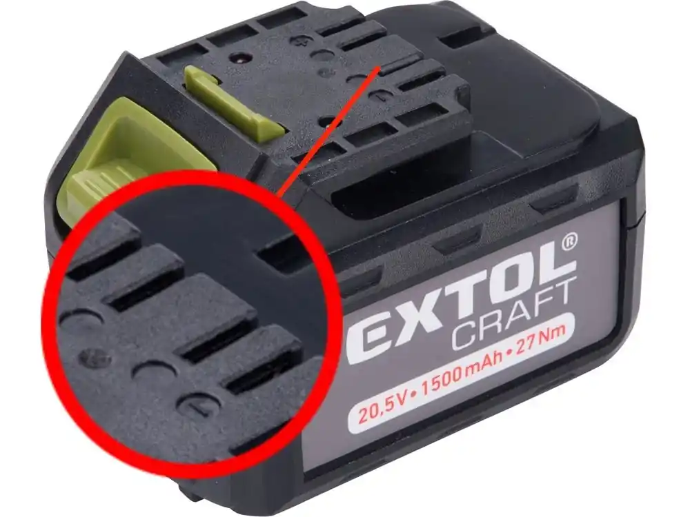 Extol 402440 Li-ion akkumulátor, 3 saru, 20.5V, 1500mAh Kiváló minőség